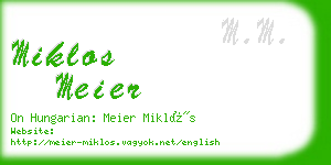 miklos meier business card